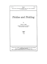 Pickles and Pickling
