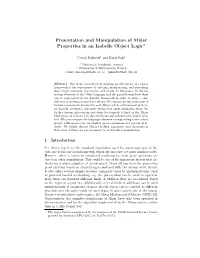 Presentation and Manipulation of Mizar Properties in an Isabelle Object Logic?