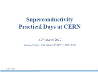 Superconductivity Practical Days at CERN
