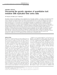Uncovering the Genetic Signature of Quantitative Trait Evolution with Replicated Time Series Data