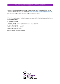 What Is the Level of Dystrophin Expression Required for Effective