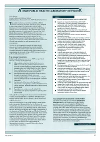 A Nsw Public Health Laboratory Network