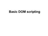 Basic DOM Scripting Objectives