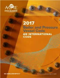 Boiler and Pressure Vessel Code Or BPVC