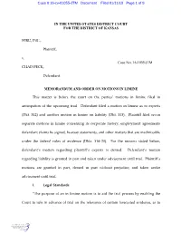 Case 6:16-Cv-01055-JTM Document Filed 01/11/18 Page 1 of 9