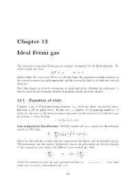 Chapter 13 Ideal Fermi