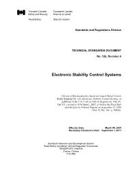 Electronic Stability Control Systems