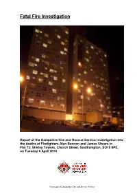 Fatal Fire Investigation