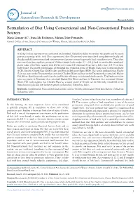 Formulation of Diet Using Conventional and Non