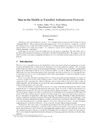 Man-In-The-Middle in Tunnelled Authentication Protocols