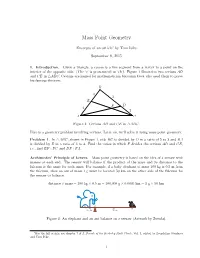Mass Point Geometry