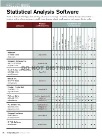 Statistical Analysis Software Data Is at the Heart of Six Sigma