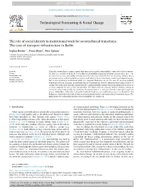 The Role of Social Identity in Institutional Work for Sociotechnical