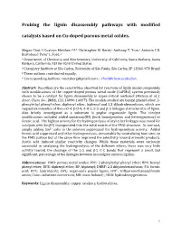 Probing the Lignin Disassembly Pathways with Modified Catalysts Based on Cu-Doped Porous Metal Oxides