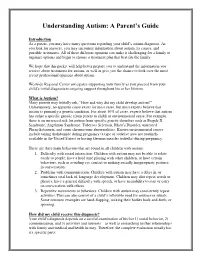 Understanding Autism