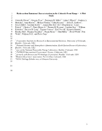 1 Hydrocarbon Emissions Characterization in the Colorado Front Range – a Pilot 2 Study 3 4 Gabrielle Pétron1,2, Gregory Frost1,2, Benjamin R