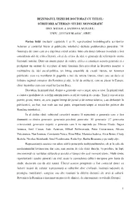 Scriitorii Acterian: Studiu Monografic Drd