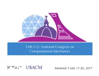 14Th U.S. National Congress on Computational Mechanics