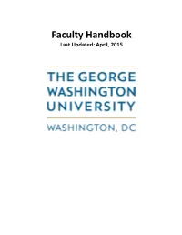 Faculty Handbook Last Updated: April, 2015
