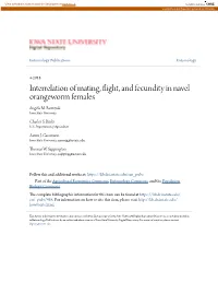 Interrelation of Mating, Flight, and Fecundity in Navel Orangeworm Females Angela M