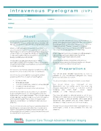 Intravenous Pyelogram (IVP)