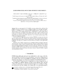 Legri Operations. Detectors and Detector Stability