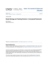 Racial Ideology and Teaching Practice: a Conceptual Framework