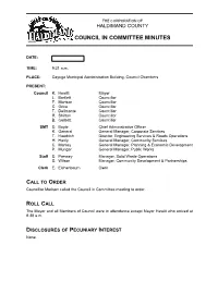 20161115 Council in Committee
