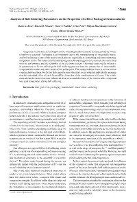 Analysis of Ball Soldering Parameters on the Properties of a BGA Packaged Semiconductor