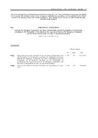 B ADDITIONAL AGREEMENT Between the European
