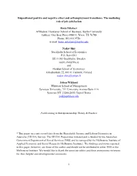 Dispositional Positive and Negative Affect and Self-Employment Transitions: the Mediating Role of Job Satisfaction