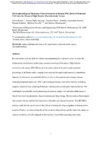 Electrophysiological Phenotype Characterization of Human Ipsc-Derived Neuronal Cell Lines by Means of High-Density Microelectrode Arrays