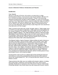 Issues in Domestic Violence: Introduction and Theories