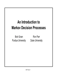 Markov Decision Processes