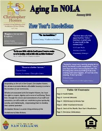 Table of Contents: All Who Are Associated with Christopher Homes, Inc