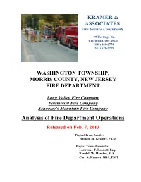 Analysis of Fire Department Operations