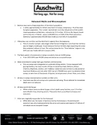 Holocaust Myths and Misconceptions