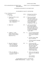 School Bus Tires Item and Method of Inspection Point