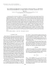 The Compton-Getting Effect of Energetic Particles With