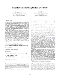 Towards Understanding Modern Web Traffic”