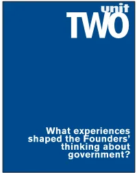 What Experiences Shaped the Founders' Thinking About