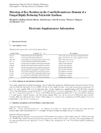 Mutation of Key Residues in the C-Methyltransferase Domain of a Fungal Highly Reducing Polyketide Synthase