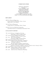 CURRICULUM VITAE Aggelos K. Katsaggelos Professor Joseph