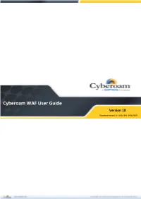 Cyberoam WAF User Guide Version 10 Document Version 1.0 – 10.6.6.042 - 24/11/2017