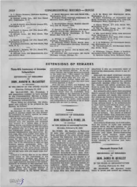 EXTENSIONS of REMARKS HON. JOSEPH R. Mccarthy HON