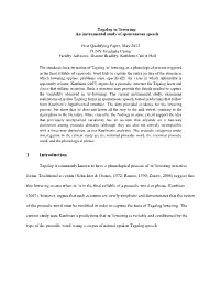 Tagalog /U/ Lowering: an Instrumental Study of Spontaneous Speech