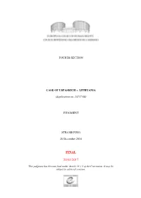 USPASKICH V. LITHUANIA