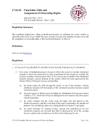 17.01.05-Charitable Gifts and Assignment of Ownership Rights