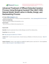 Advanced Treatment of E Uent Extended Aeration Process Using Biological Aerated Filter