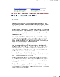 CIO List Part 2 of 6 Distributed by SW Radio Africa